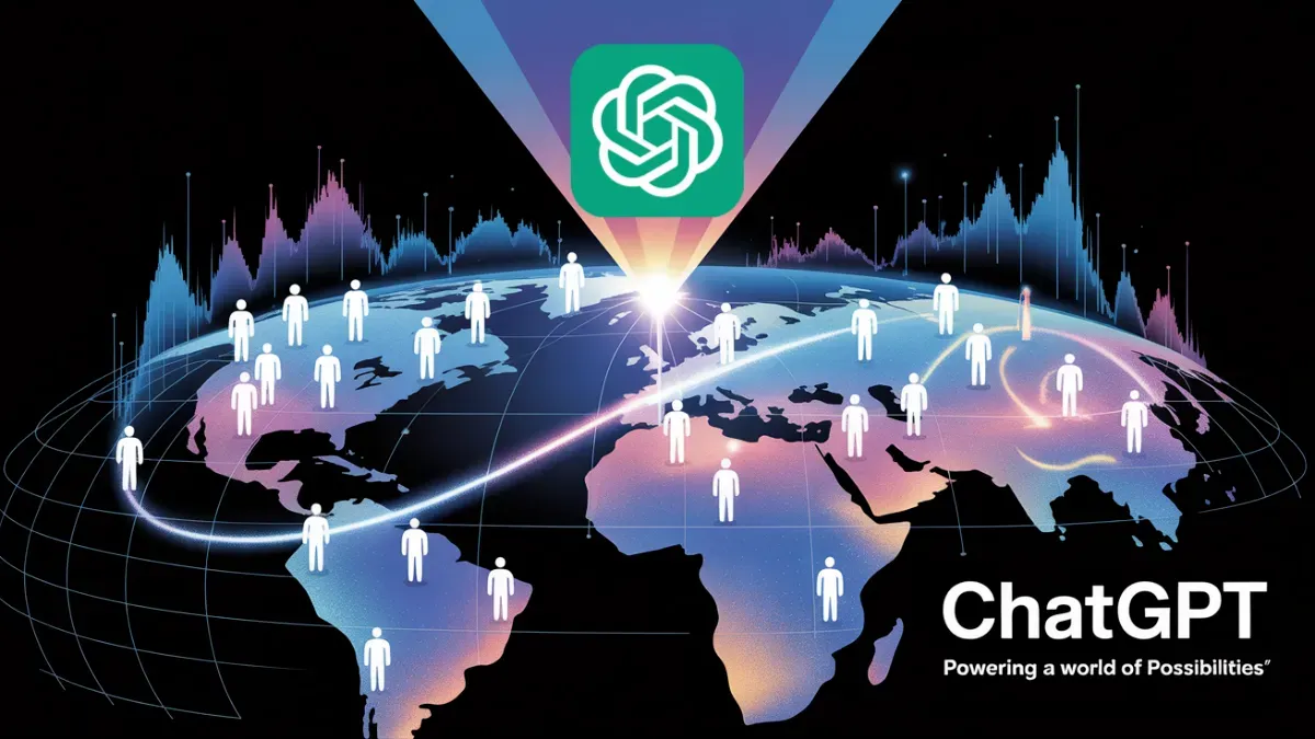 OpenAIの売上とChatGPT利用者数を伝えるニュースのイメージ