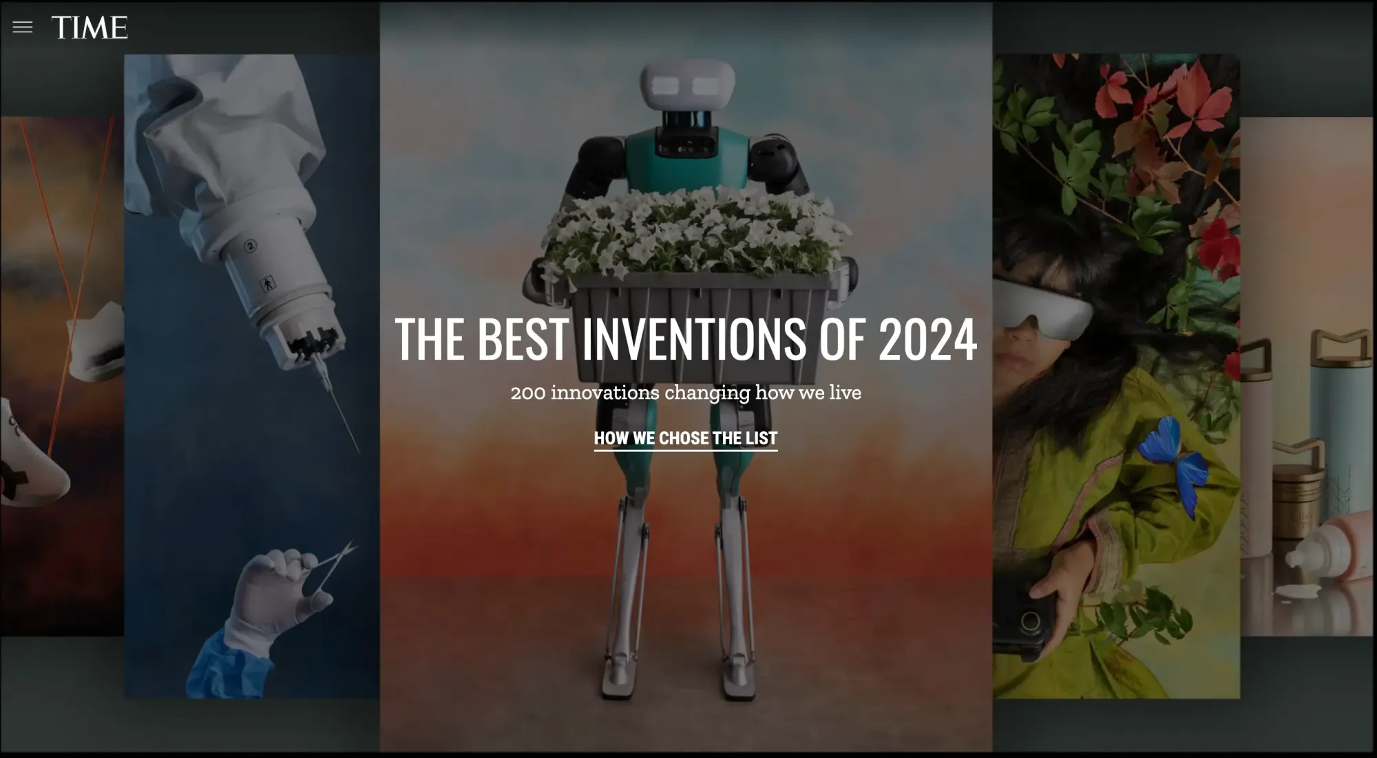 タイム誌「The Best Inventions of 2024」特集ページの画面