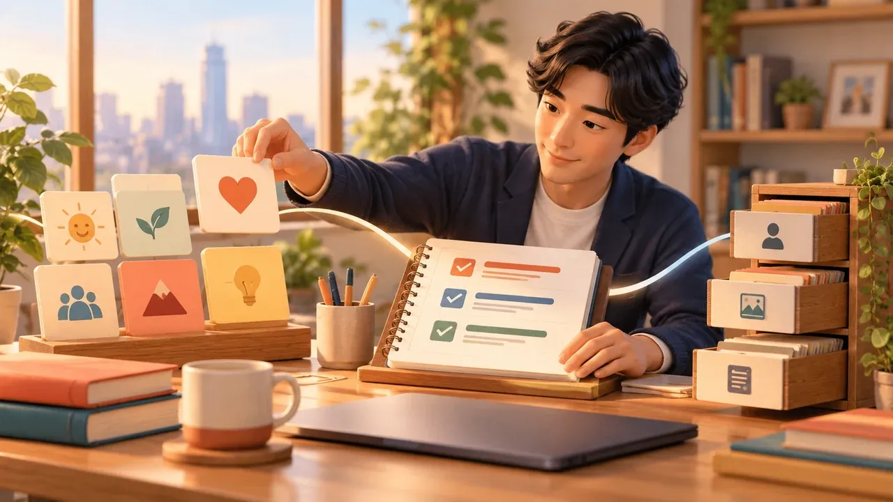 ChatGPTの性格・カスタム指示・メモリを整理するイラスト